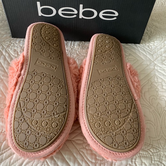 NIB Bebe Charee Womens Faux Fur Slippers - Picture 3 of 5